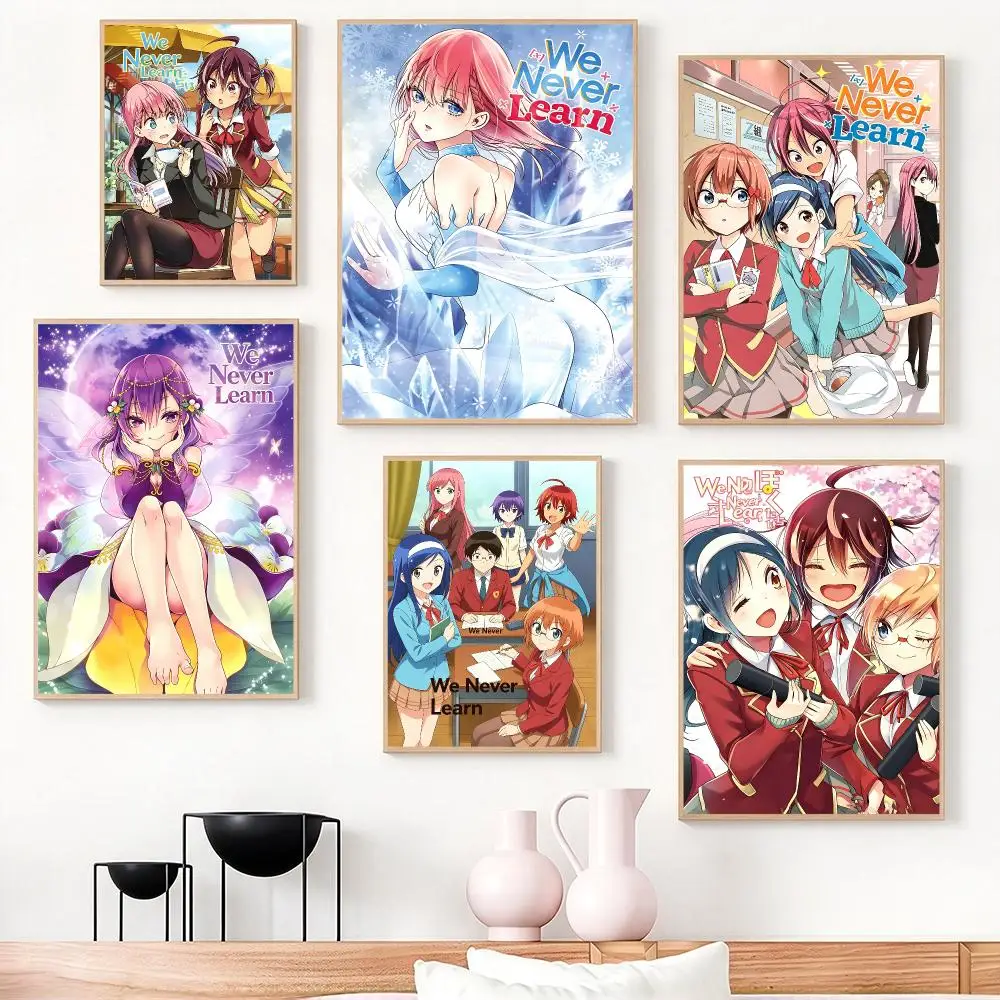 anime We Never Learn BOKUBEN Poster Poster HD Frameless Creamy Style Home Decor Wall Art for Living Room Bedroom Gift