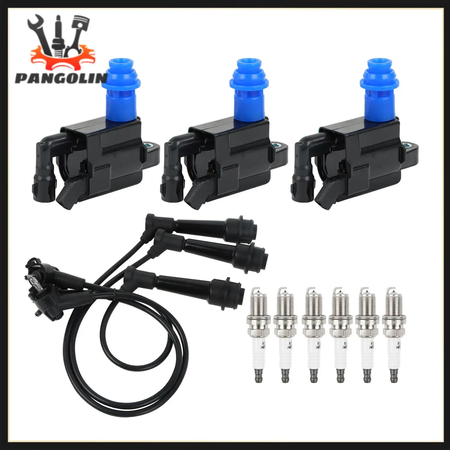 

3pcs Ignition Coils+6pcs Iridium Spark Plugs+3pcs Spark Plug Wires For 01-05 Lexus GS300 UF228 Ignition System Ignition Coil