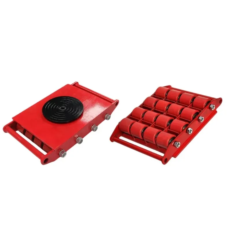 

24-Ton polyurethane 16-wheel traction mobile equipment, small trolley for material handling