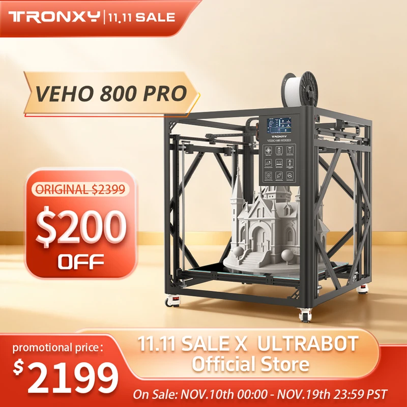 TRONXY VEHO 800 PRO ترقية جديدة لتقوم بها بنفسك مجموعات طابعة ثلاثية الأبعاد حجم طباعة ضخم 800*800*800 مللي متر التسوية التلقائية هيكل CoreXY الطارد المباشر #1