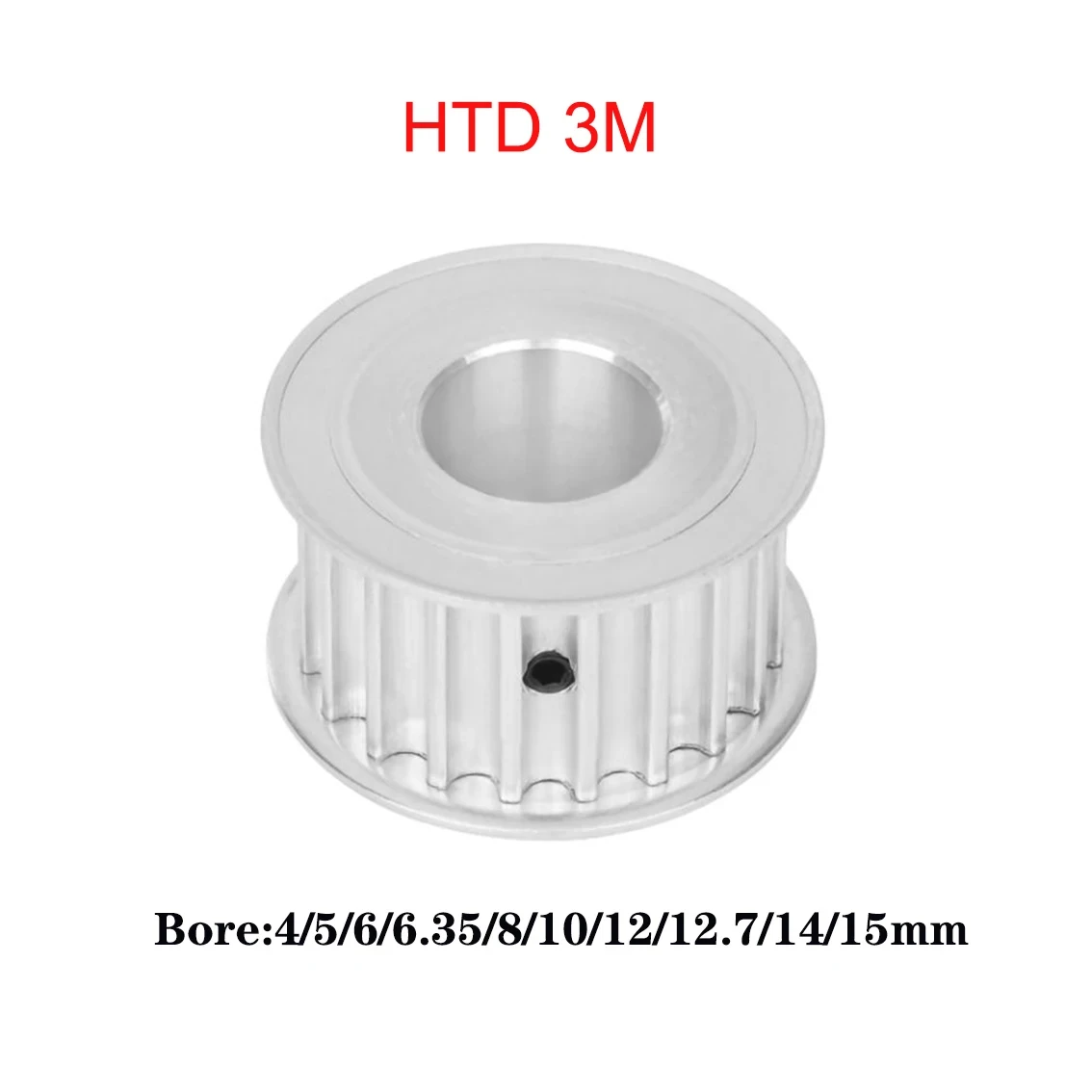 1Pcs HTD3M 38-60Teeth Slot Width 21mm AF Type Timing Belt Pulley Bore 5/6/8/10/12-25mm For 20mm Belt 3D Printer Parts