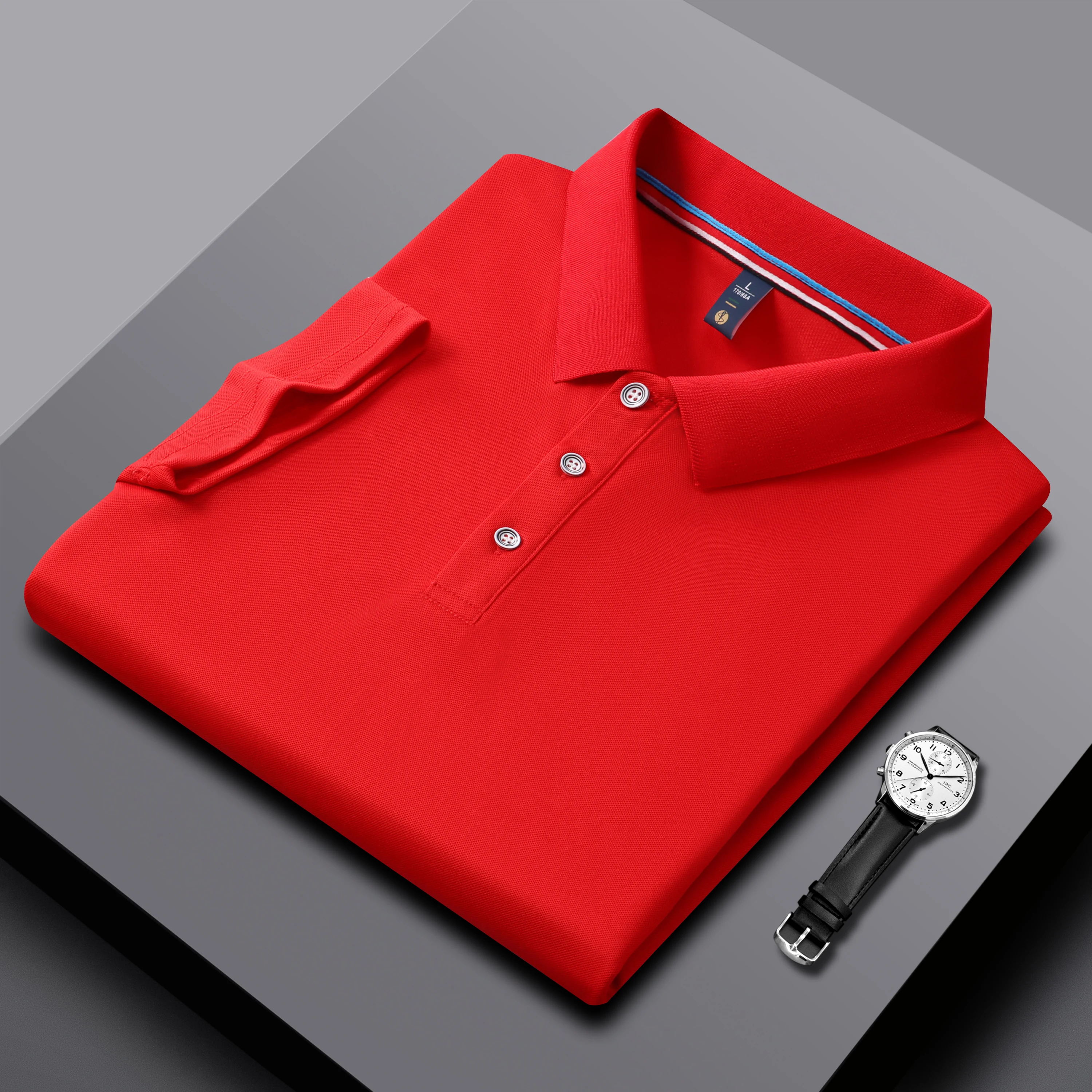 

Men's and Women's Polo Shirts Summer New Light and Thin Lapel T-shirts Business High-quality UV Protection Brand Short Sleeves