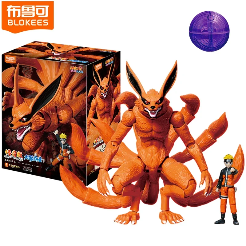Nouveau BLOKEES Original NARUTO Kyuubi Kurama édition légend Bijyudama Naruto Shippūden Bijuu assemblé figurine jouet modèle cadeau