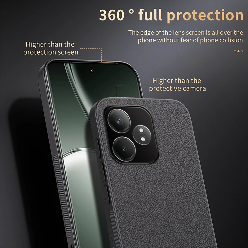 Luxury Business Leather Soft Frame Magnetic Cover For Realme GT 6 GT6 GT 6T GT6T Neo6 SE Neo 6 SE Phone Cases Capa