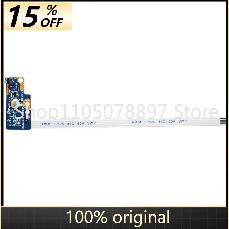 Placa de interruptor de encendido para HP 15-G 15-R 250 256 G3, cable flexible de encendido, placa pequeña LS-A991P
