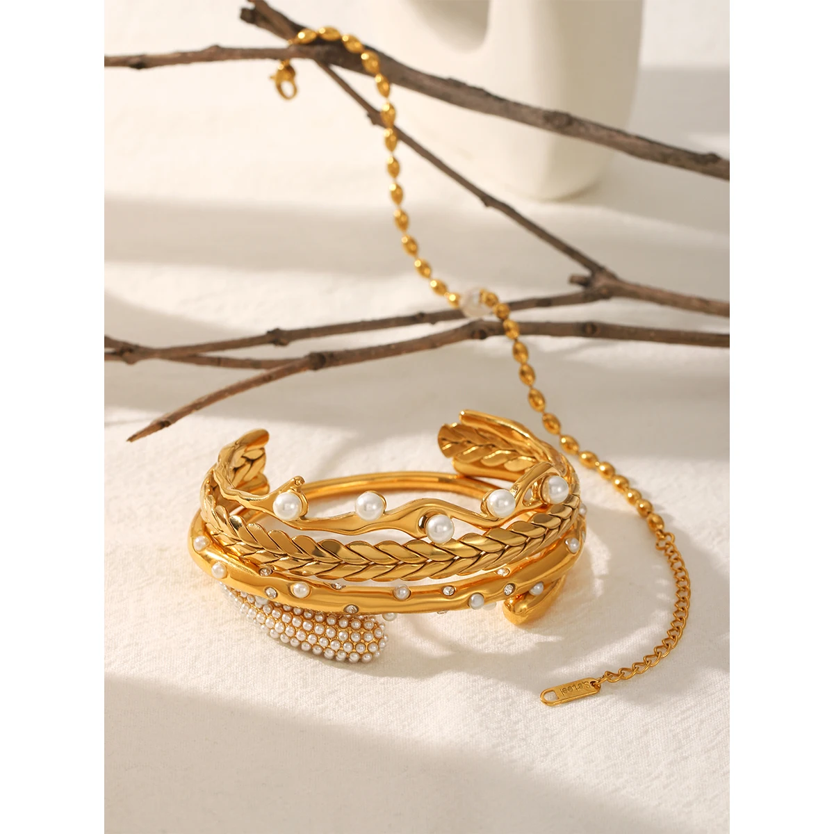 Set Gelang Mutiara Lapis Emas  - Gift Box Wrap Set ulasan dan harga