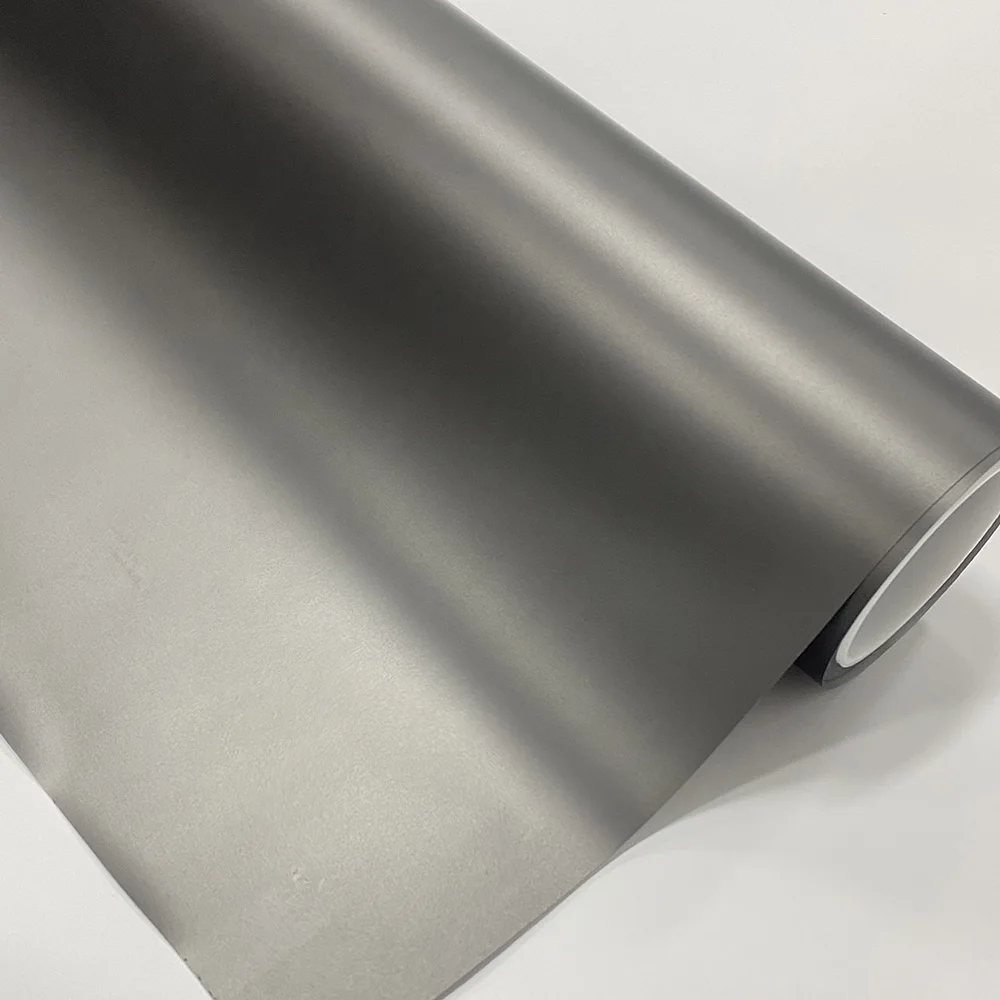 PELLICOLA ICE GREY Auto Wrap Vinile Rotoli completi Foglio avvolgente per auto in vinile Rotolo di pellicola per carrozzeria cromata opaca senza bolle d'aria