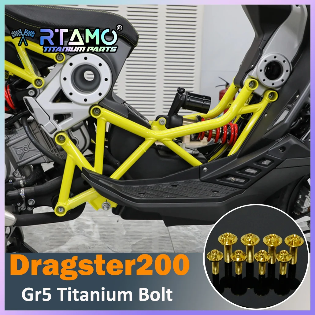 RTAMO Titanium Alloy Bolts Motorcycle Front Shock Swingarm Oil Tank Cap Rear Bracket Frame Screw Fit for ITALJET Dragster200