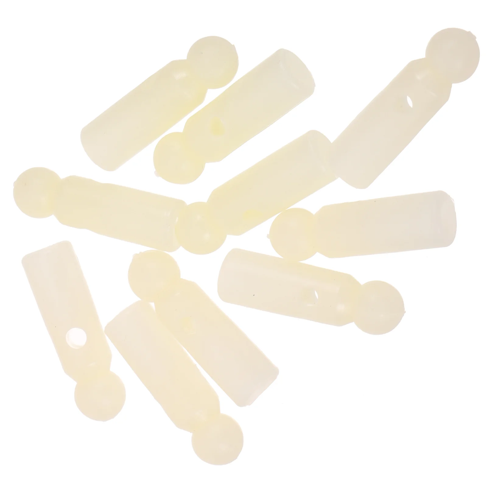 10 Pcs Umbrella Tail Beads Bone Covers for Folding Replacement Component Accessories White Parts