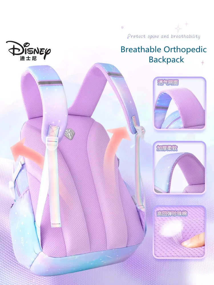 Disney Frozen-Mochila ortopédica de gran capacidad para estudiantes de primaria, morral de ocio de grado 3-6, mochilas de escuela para niñas