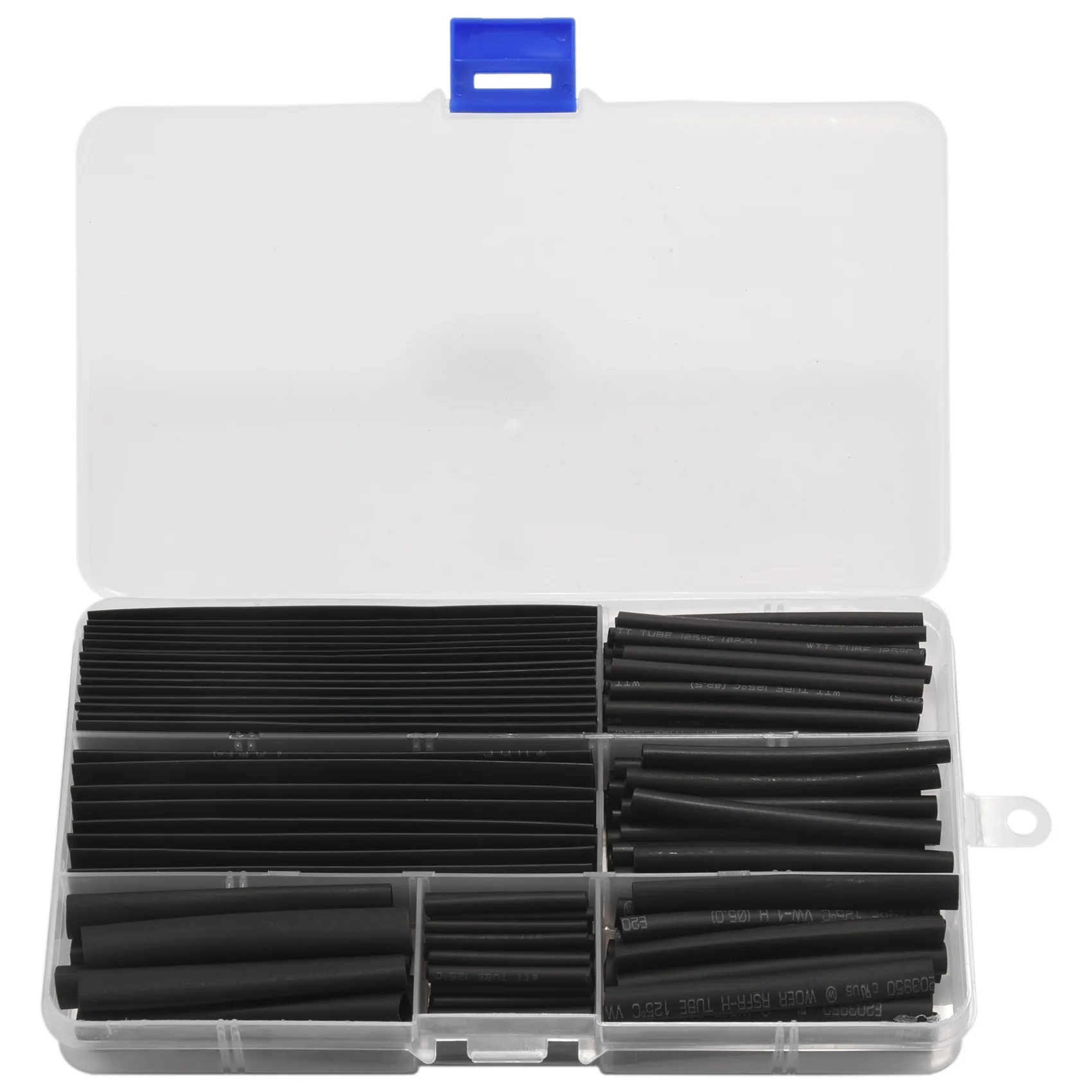 Set di custodie nere in filo da 150 pezzi, tubi termorestringenti, maniche assortite