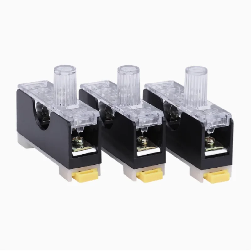 5Pcs 6*30mm FUSE 10A Tube Single Connection FS-101 Guide Rail Type Fuse Holder With Indicator Light Single Slideway Fuse Box
