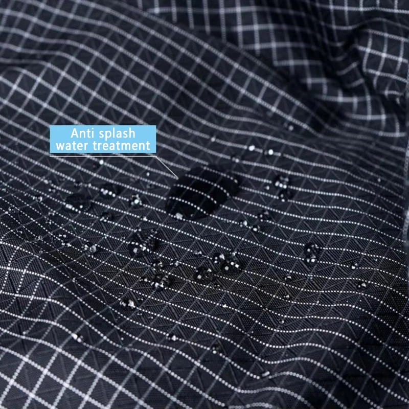 

﻿1x1.5m Nylon Black Grid PU Waterproof Fabric Wear Resistant High-intensity Nylon Material Tent Backpack Tablecloth Costume DIY