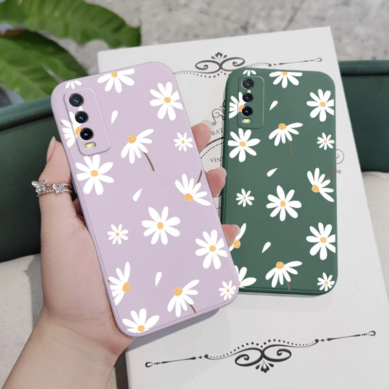 Plain Daisies Phone Case For VIVO Y20 Y20i Y20S Y12S Y30 Y33S Y12 Y15 Y17 Y19 Y21 S1 Pro Y91 Y93 Y95 Silicone Cover