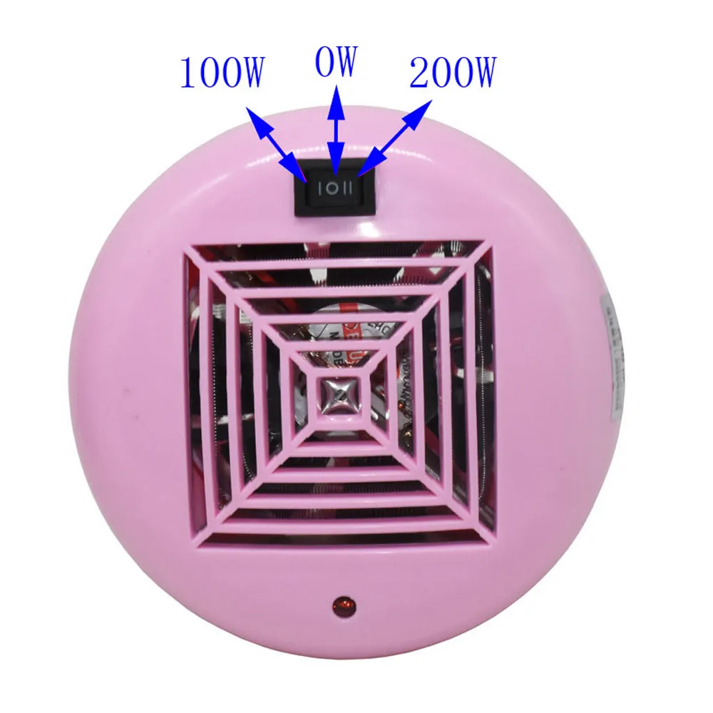 E27 Animal Heating Lamp 3 File Adjustment 0-50-100W or 0-100-200W Reptile Crawler Heating Light Small Animals Heater