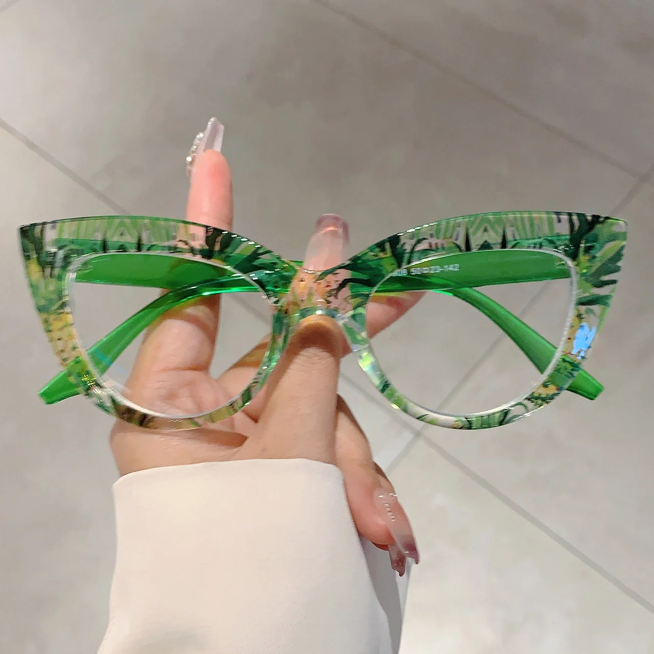 KAMMPT Vintage Cat Eye Glasses Women Stylish Multi-color Rim Blue Light Blocking Eyewear New Fashion Non-prescription Eyeglasses