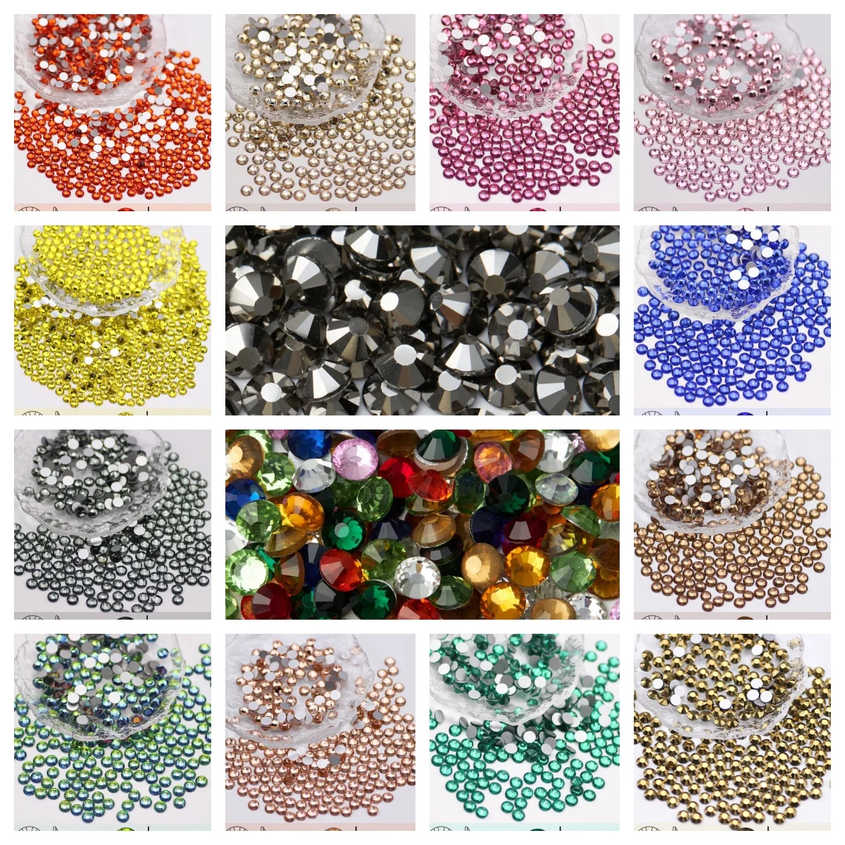 

Красочные круглые бриллианты с плоским дном, хрустальное стекло, бриллианты, стразы, дизайн ногтей, бриллианты, сделай сам, ювелирные аксессуары с бриллиантами