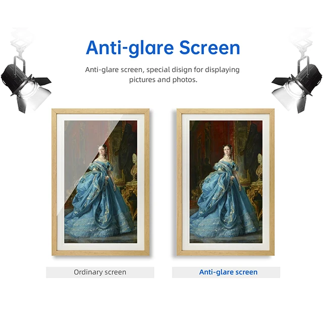 32-Inch Wall Mounted LCD NFT Picture Frame Display Digital Photo Frame for Advertising Purpose