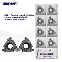 DESKAR 100% Original 16ER 16IR 8ACME 10ACME LDA CNC Lathes Cutter Cutting Carbide Inserts Threading Turning Tools Thread Blades