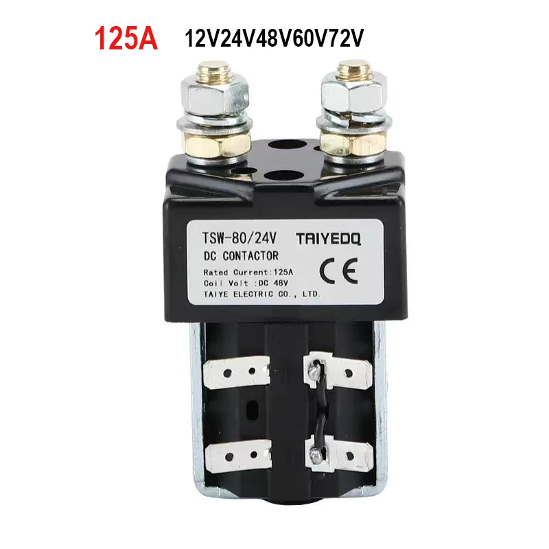 

Контактор постоянного тока TSW-80 125А для систем накопления энергии, нормально открытый, 12В/24В/48В/60В/72В, для запуска аккумуляторных автомобилей, электрических погрузчиков, поездов