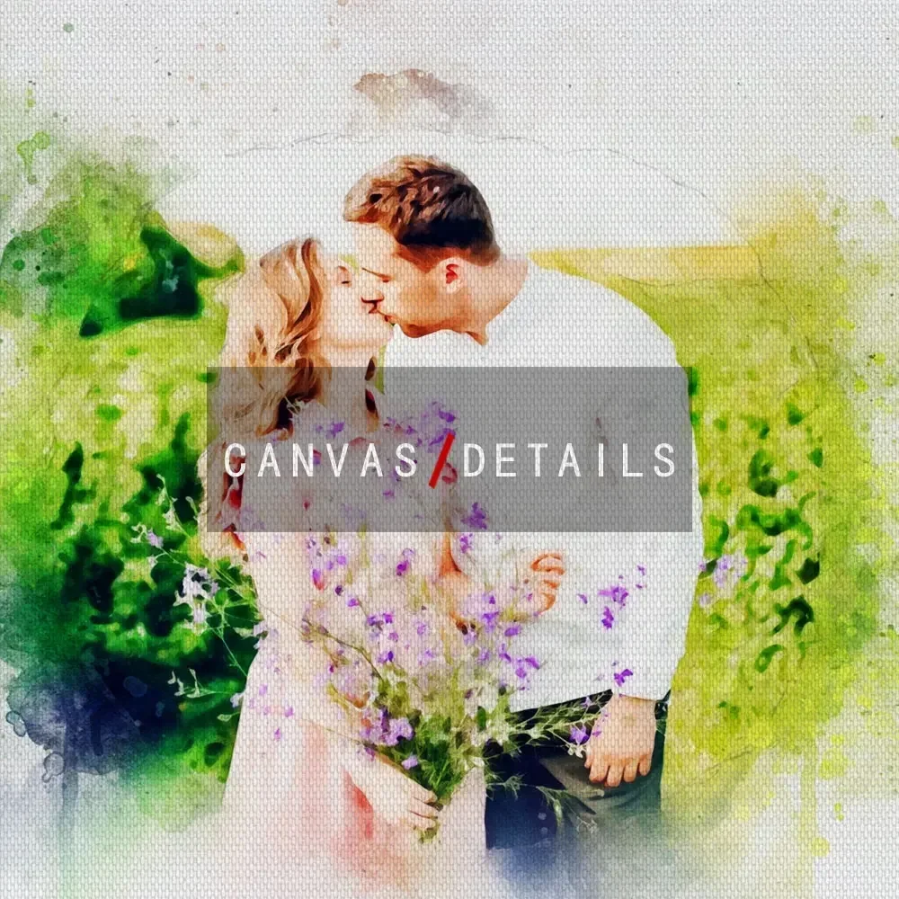 Couple Watercolor Portrait Poster Unique Wedding Welcome Sign Art Print Canvas Painting Wall Picture for Welcoming Guests Decor