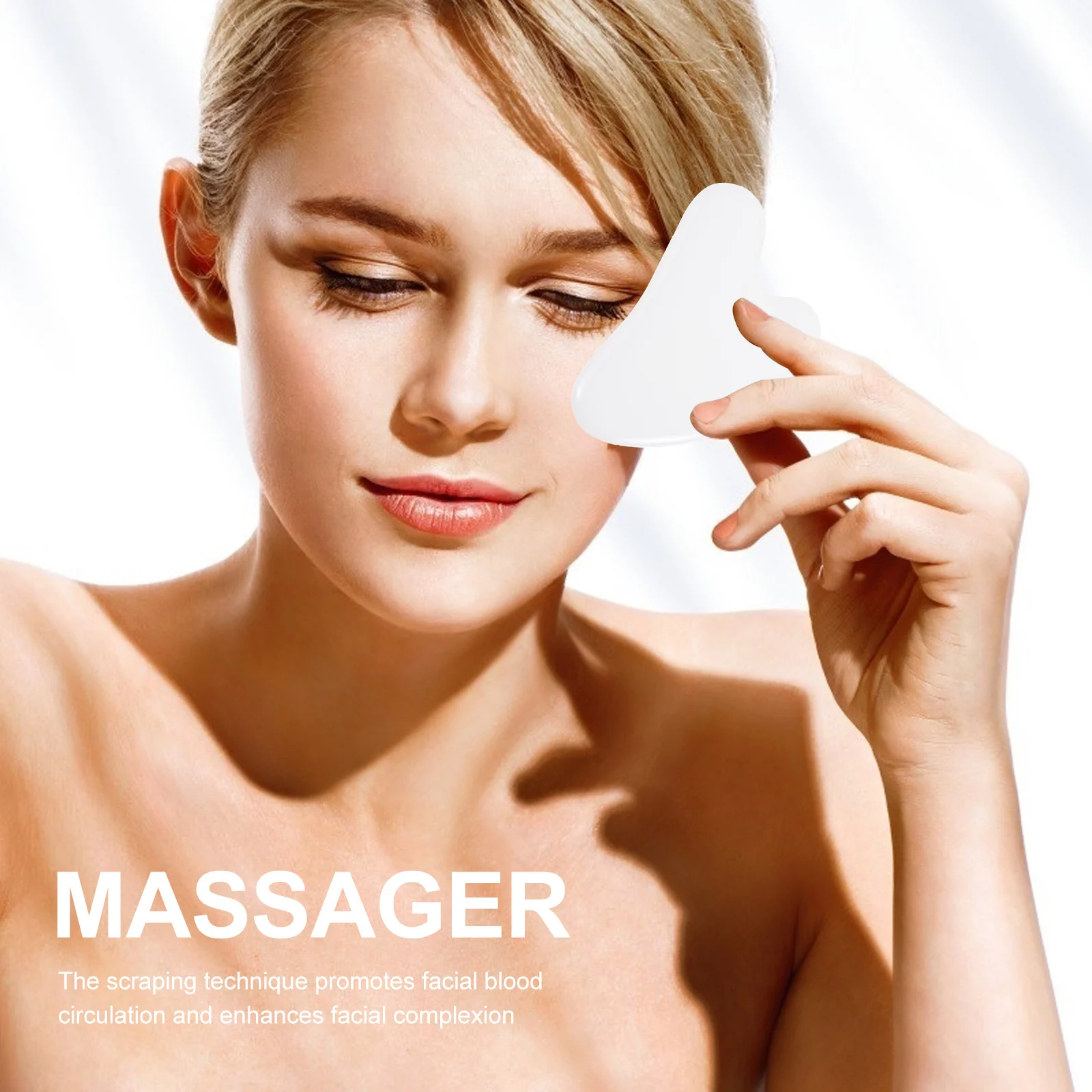 

1Set Facial Massage Gua Sha Scraping Board Durable Beauty Tool Skin Nourishing Pain Relief Kit Microcirculation Stimulation