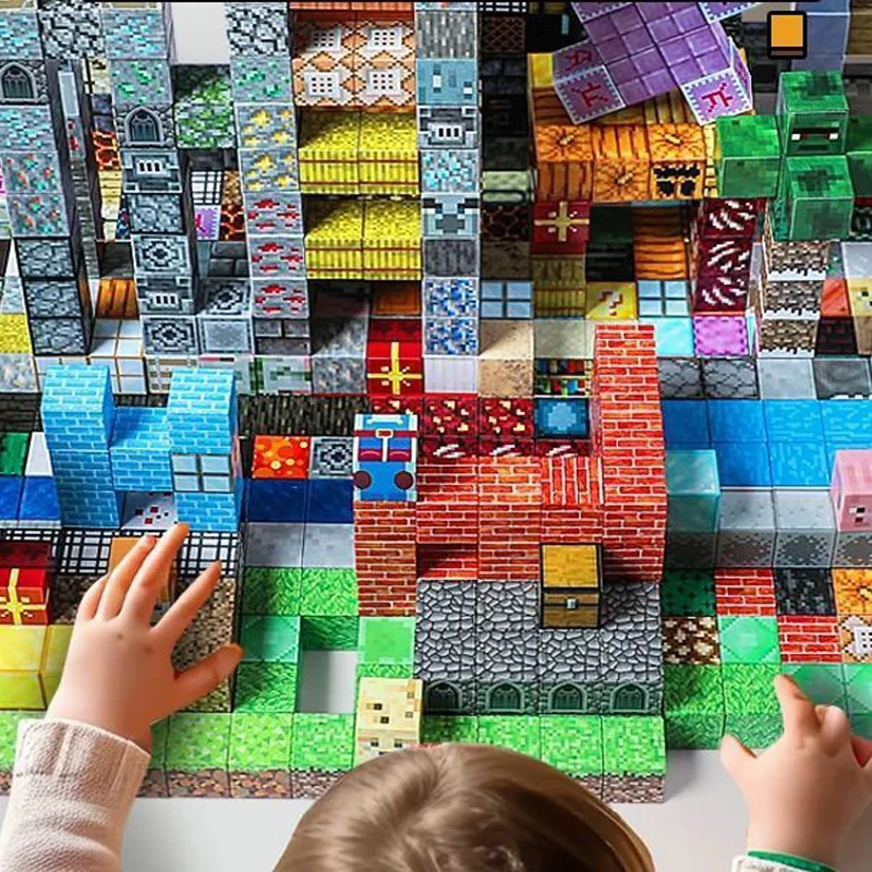 

Набор магнитных блоков (100 шт.) для мальчиков и девочек, магнитный конструктор, сенсорные игрушки для малышей, подарки