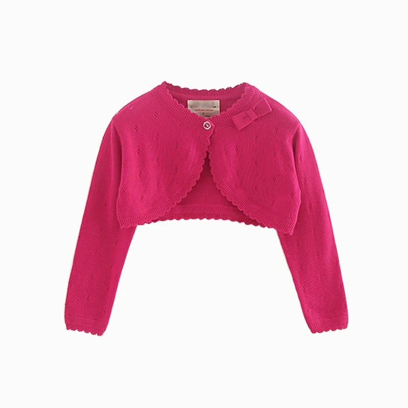 2026 Children's Air-conditioning Shirt Summer Girls Knitted Cardigan Jacket Knitted Sweater Jumpers Clothes for Kids
