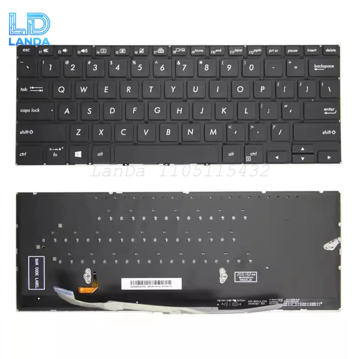 

Keyboard For ASUS ZenBook Flip UX362 UX362F UX360FA UX362CA Q326 Q326FA Black