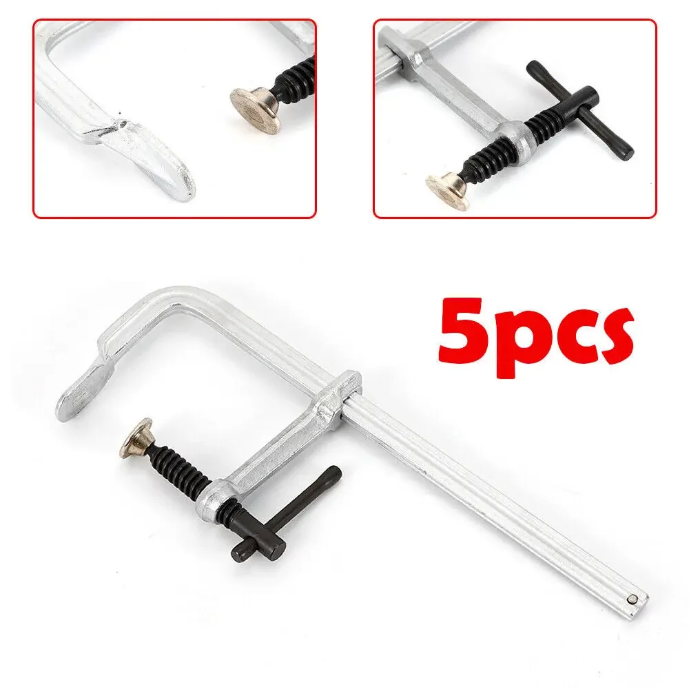 ตัวหนีบงานไม้แบบหนัก 5 ชิ้น ขนาด 250*80 มม. ตัวหนีบเชื่อมเหล็กคุณภาพอุตสาหกรรม ผลิตจากเหล็กตีขึ้นรูป แข็งแรงทนทาน