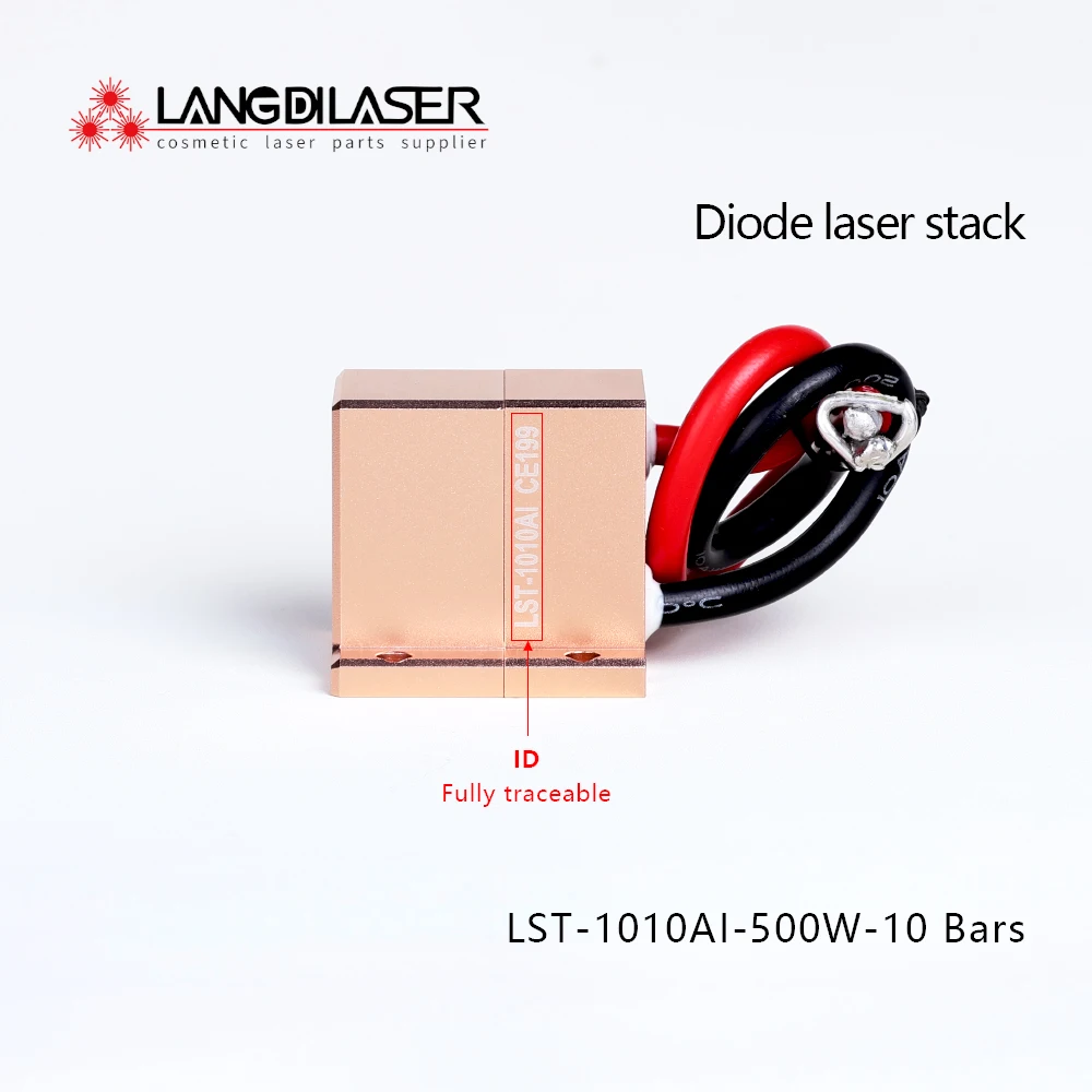 Pila de láser de diodo, Macro Canal, 808, potencia, 808 W, instalación, 10 barras, LST-1010AI/500 y 810nm