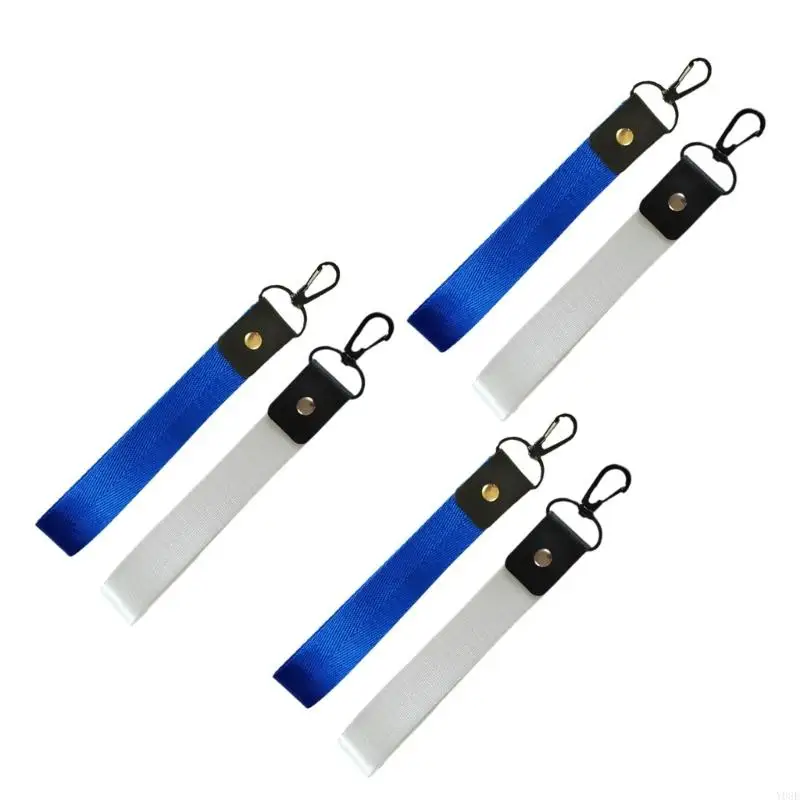 Panquejo llave corto poliéster fuerte con accesorio llavero compacto correa muñeca para uso aire libre Y08E