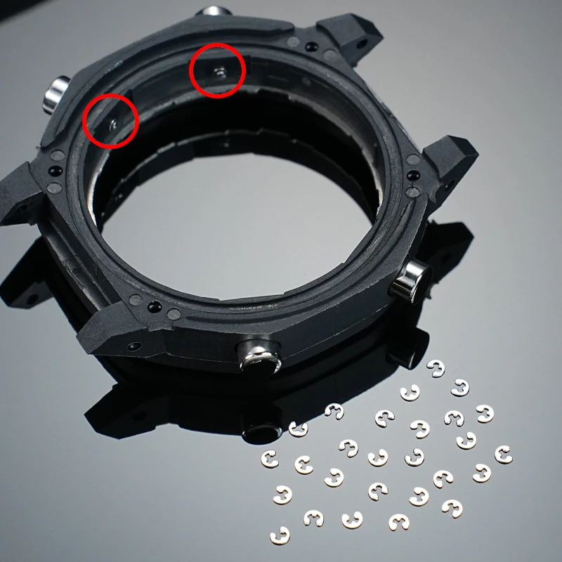 Watch repair parts for Casio DW5600 GA-2100 watch button spring washer sealing ring E-type snap spring shaft retaining ring