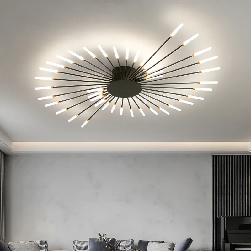 Imagem -02 - Vortex Fireworks Decorativa Luzes de Teto Led Moderno Usado em Salas Hotéis Halls Restaurantes High-end