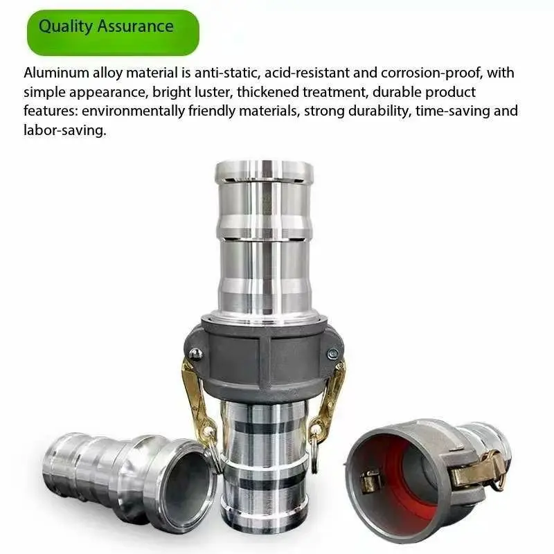 1Pcs 1 inci 2 inci DN25 DN50 BSPT Female Male Thread Aluminium Alloy Pipe Fitting Cam Lock Groove Quick Coupling Adapter Connector