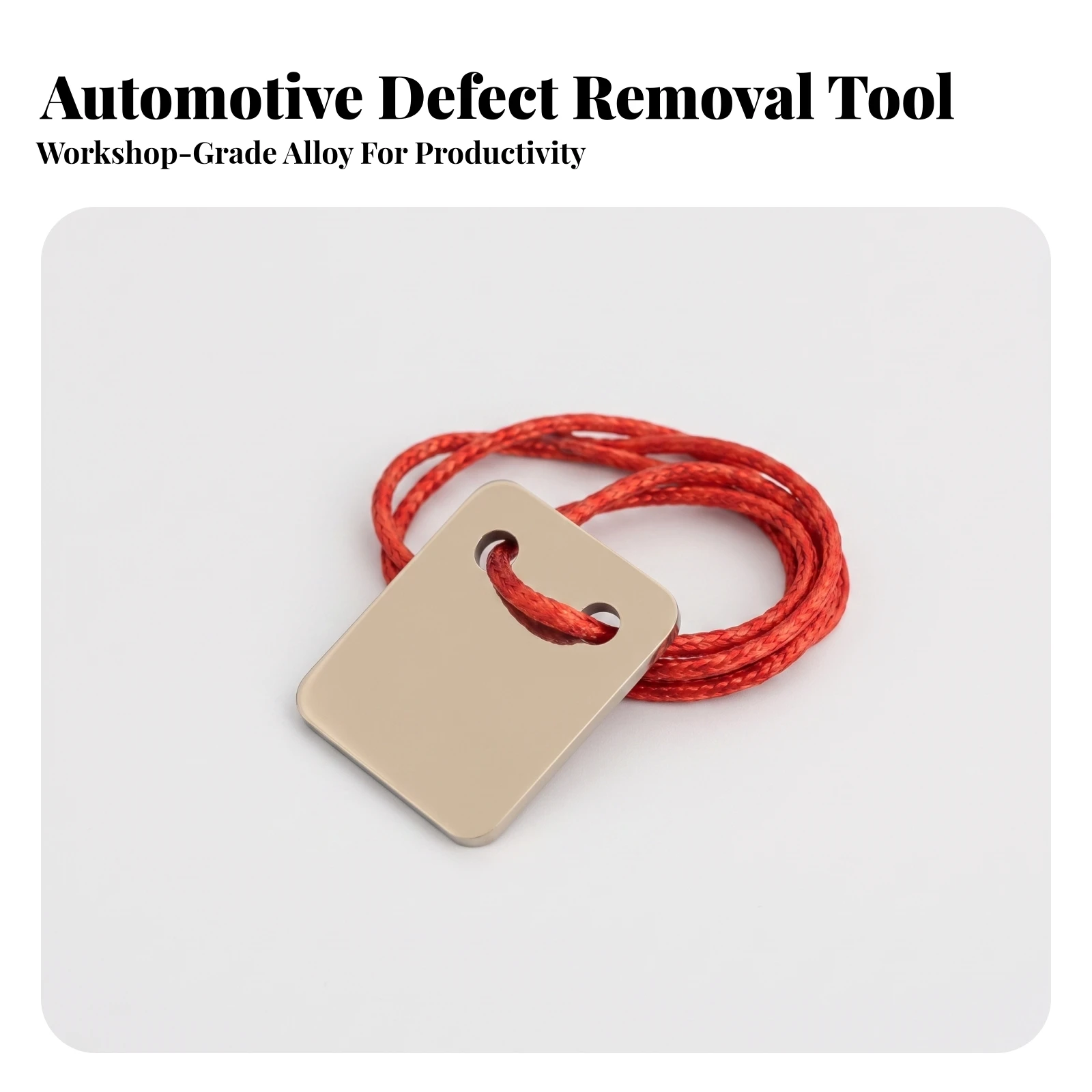 Metal Paint Repair Scraper with Cord for Automotive Surface Refinement Compact Pocket Size Tool