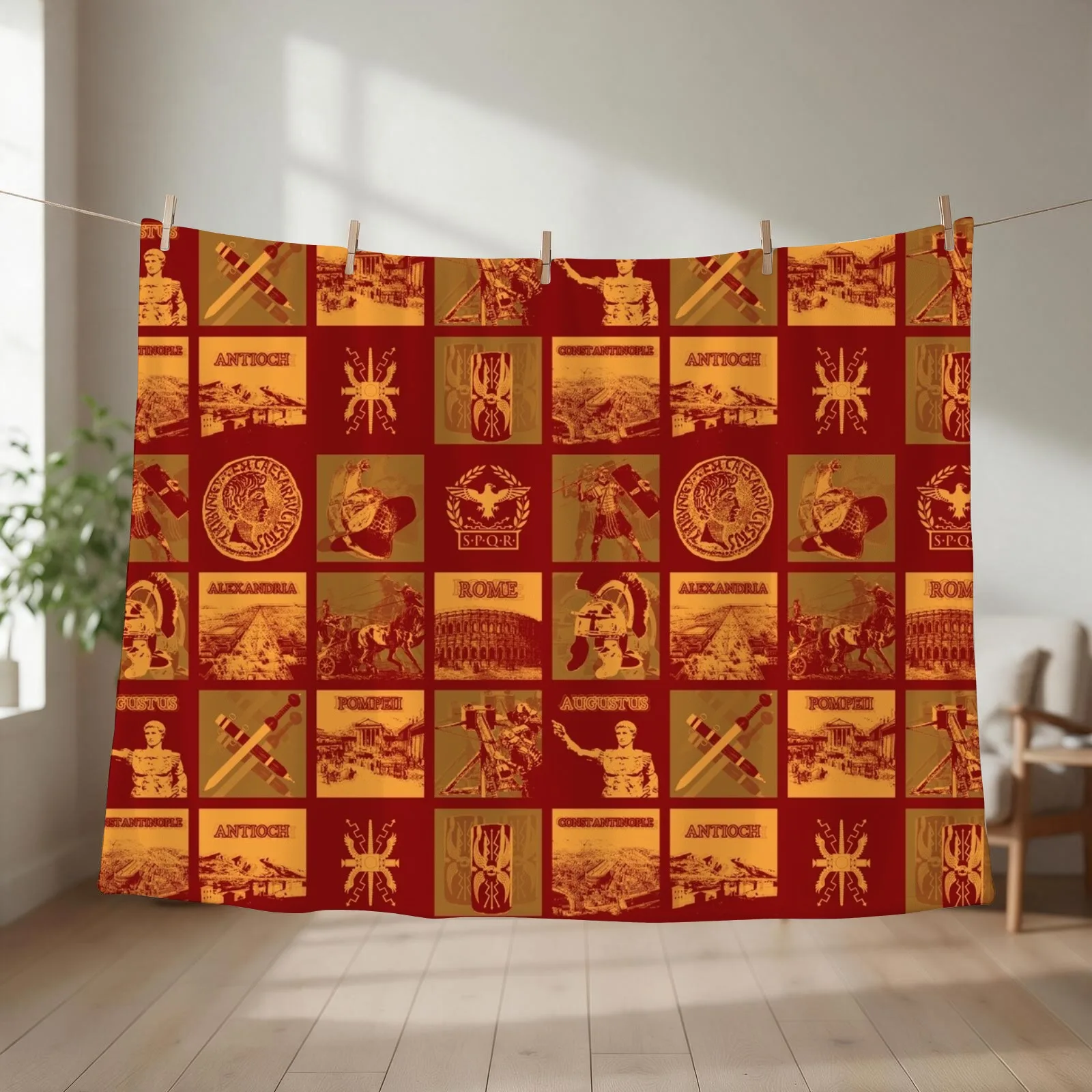 Roman Empire collage Throw Blanket Beautifuls Summer Beddings Extra Large Throw For Baby Blankets