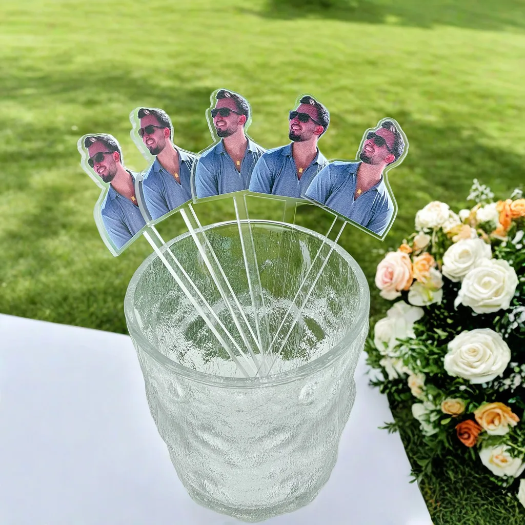 

Customized Print Cocktail Stirrers Table Decor Personalized Acrylic Party Drink Stirs Baptism Souvenir Wedding Gift