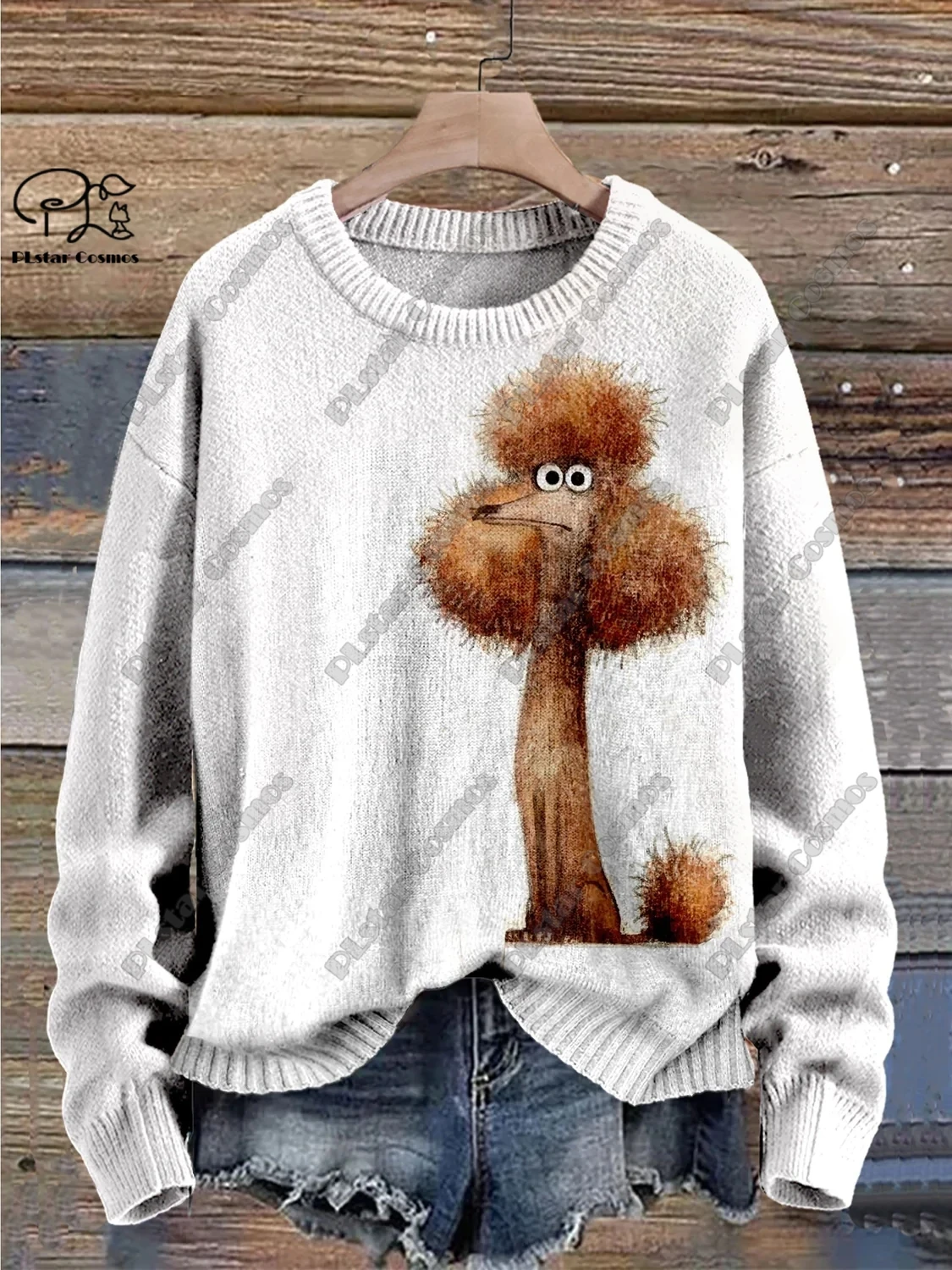 New Animal Series 3D Printing Cute Sketch Dog Art Print Authentic Ugly Sweater Winter Casual Unisex Sweater  G-2