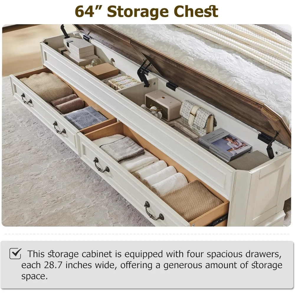 Farmhouse Queen Storage Bed 4