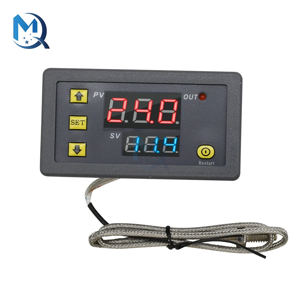 W3230 DC5V K-type Thermocouple Digital Temperature Controller -60~500 Degree 50cm Wire Led Display Relay Output