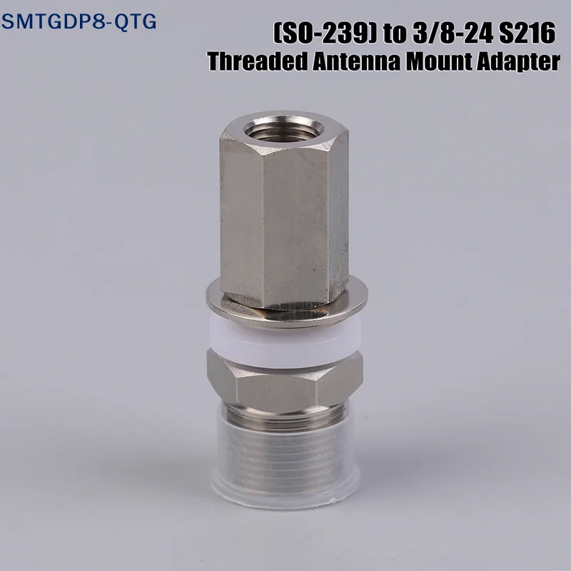 NEW Antenna Mount Adapter (SO-239) To 3/8-24 Threaded Antenna Mount Connector Heavy-duty