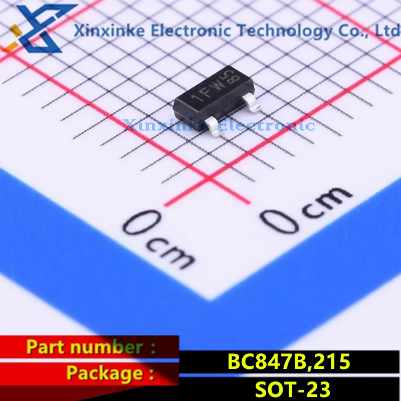 

50PCS BC847B,215 1FW 1GW SOT-23 45V 100mA NPN SMD Transistor