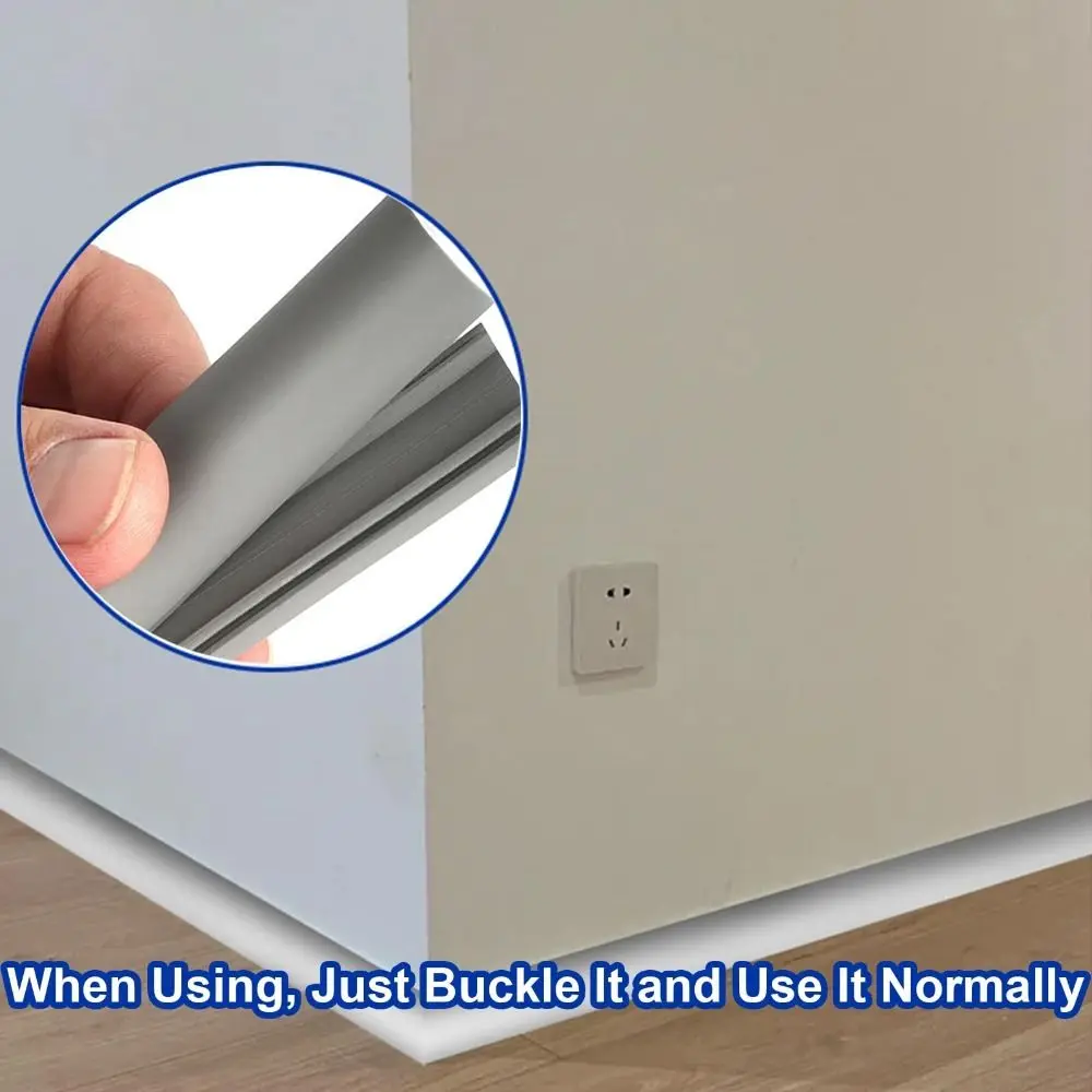 Professional Self Adhesive Floor Cord Cover 1m PVC Cable Management Trimmable Flexible Power Cord Protector Home Office