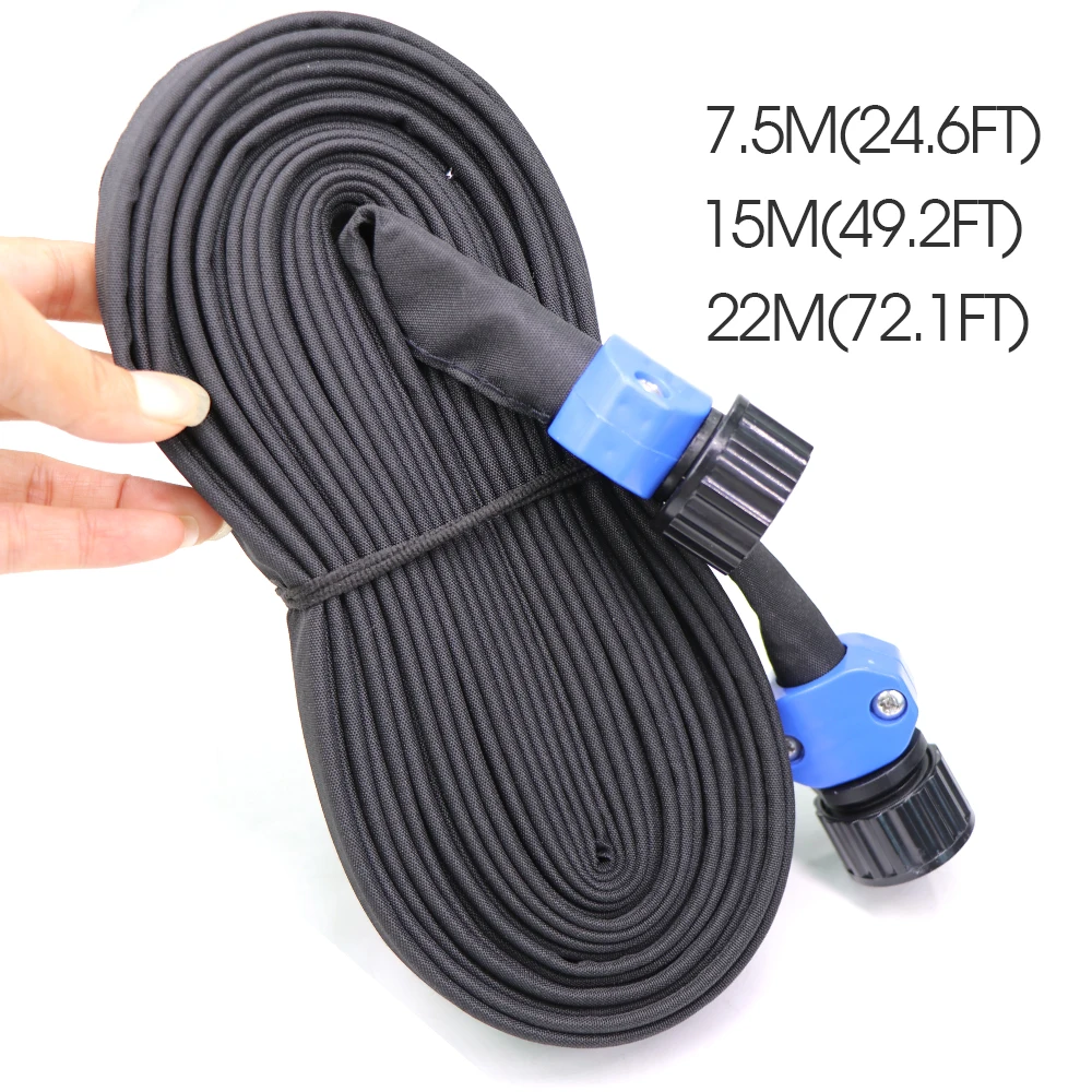 

Flat Soaker Hose with Hole Black Fabric Cover & PVC Double Layer Sprinkler Hose for Garden Beds Drip Irrigation Save 80% Water