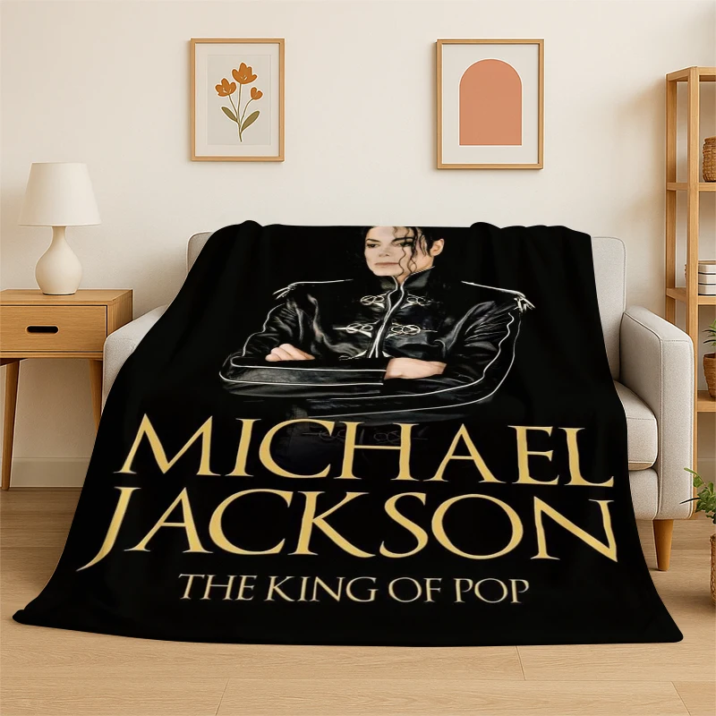 Retro MJ Michael Jackson King of Pop Soft Flannel Throw Blanket,Cozy Blanket for Bed,Couch,Sofa,Bedroom,Living Room,Travel kid