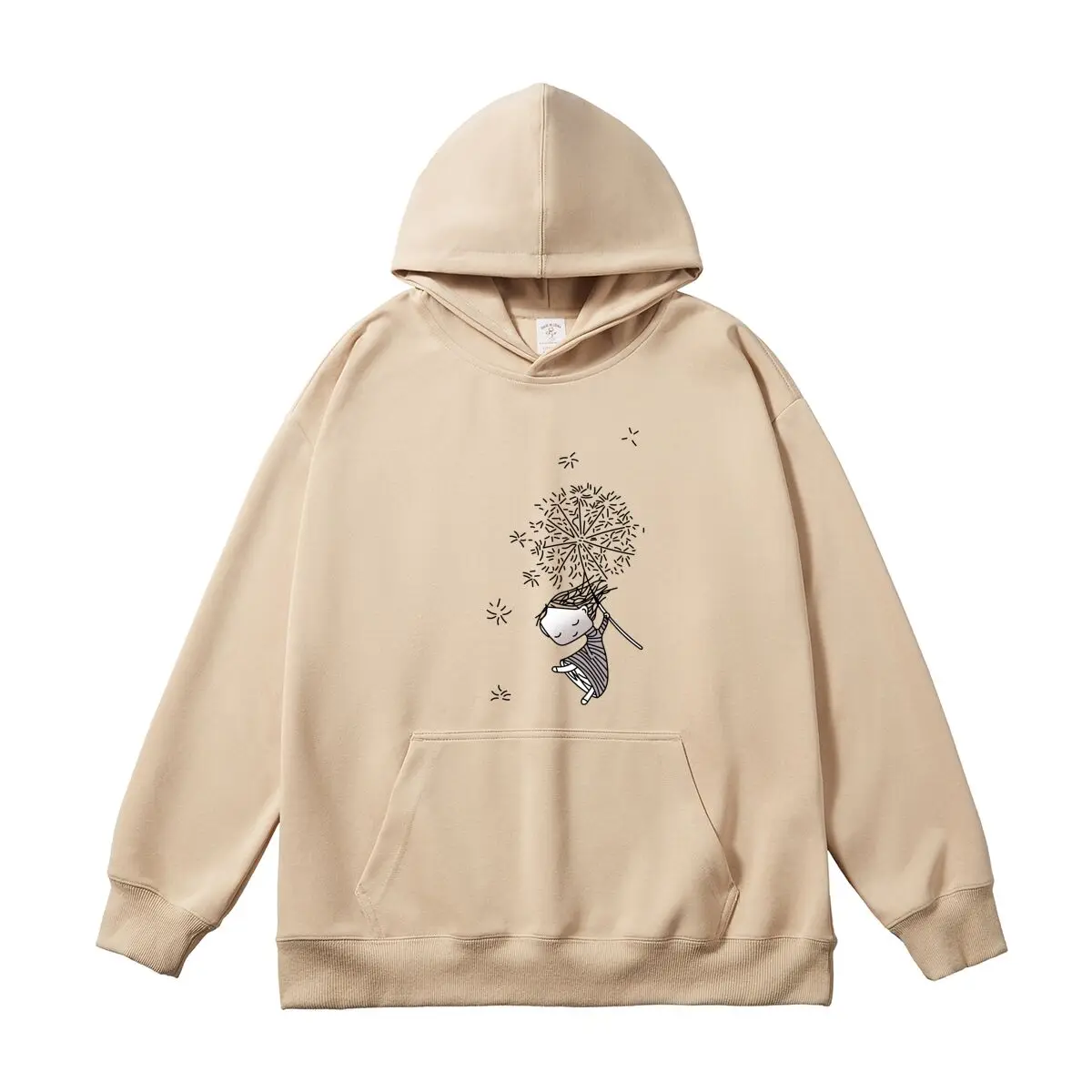 Women Hoodies Oversized Cartoon Girl Dandelion Printed Sweatshirt Female Classic Hooded Pullover Autumn Thick Sportswear