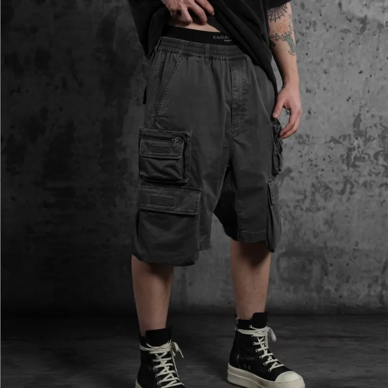 Techwear Style Wear Three-Dimensional Zipper Pocket Street Casual Pants for Men