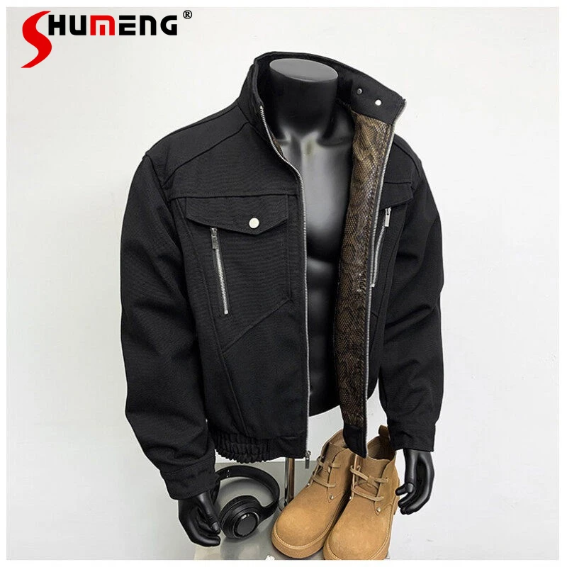 

Мужские куртки-бомберы весна 2026: Новинка, модный дизайн, однотонные, с несколькими молниями, с длинным рукавом