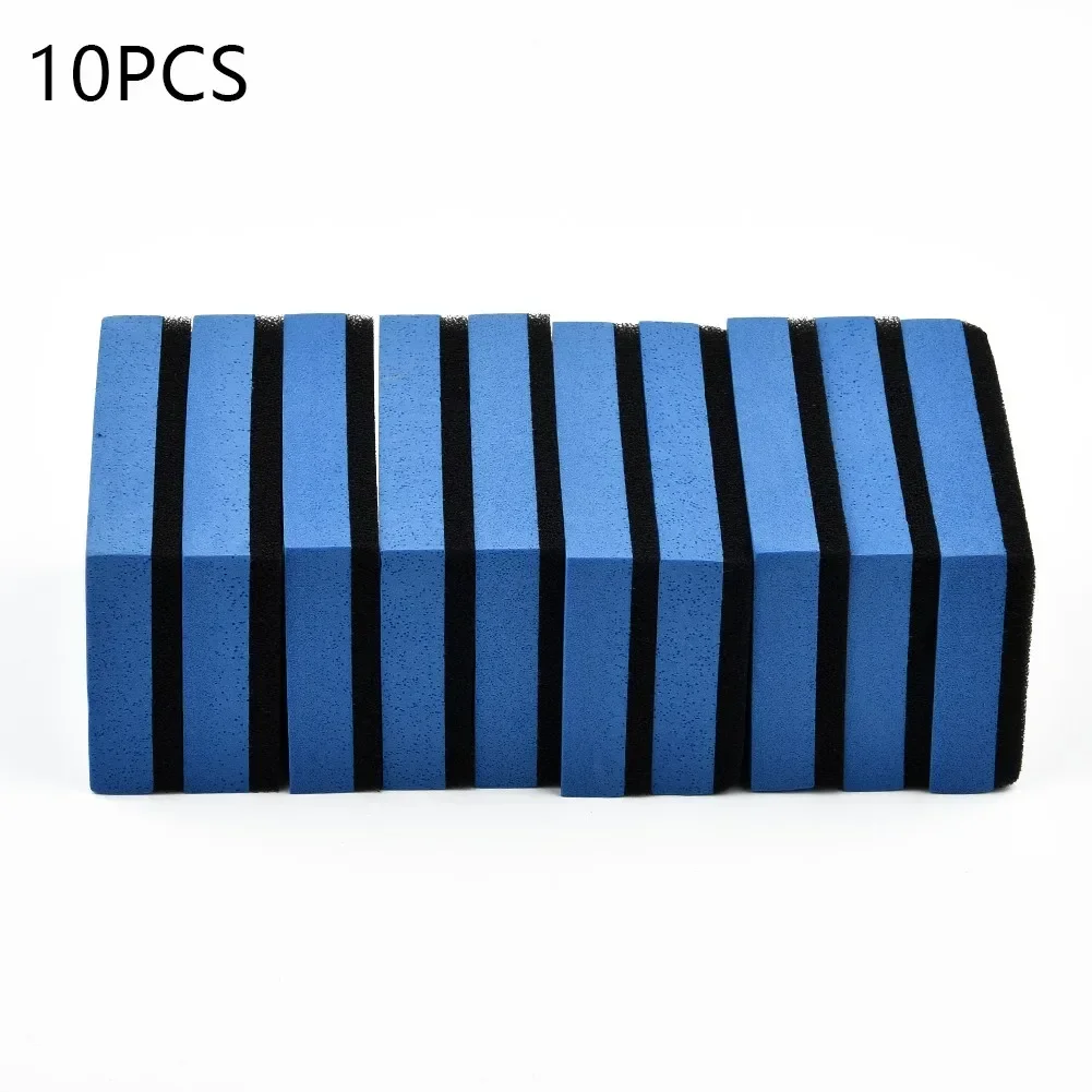 

10pcs Car Ceramic Coating Sponges Glass Nano- Wax Coat Applicators Polished Pads Blue Coated Crystalline Sponge Tool Accessories